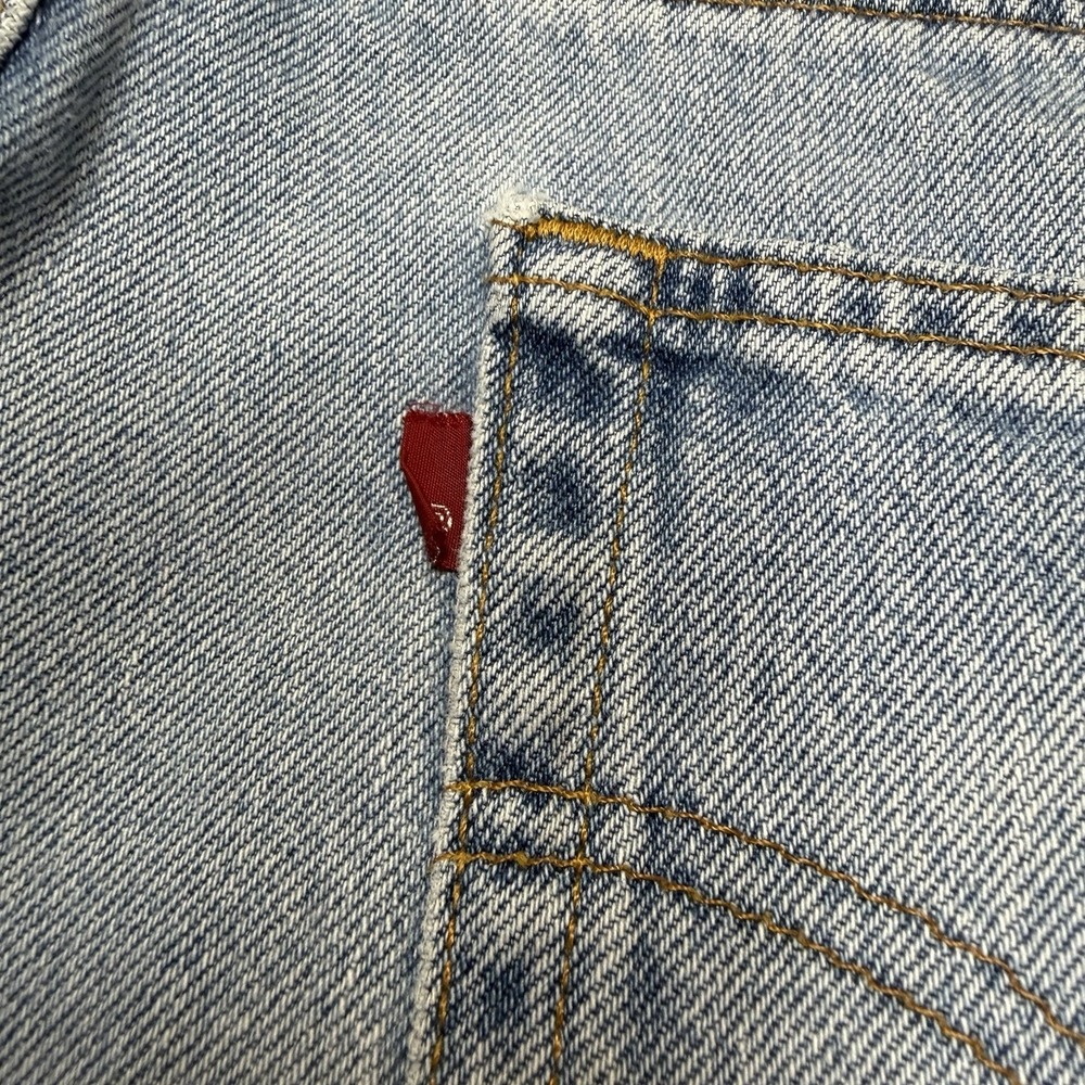 Levi's 505 Men's Jeans Made In Canada Batwings 36x32 Light Wash Straight Leg - Picture 12 of 16